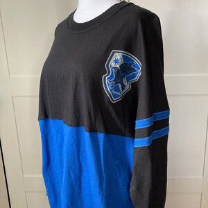 NEW Ravenclaw Spirit Jersey Licensed Black on Blue Long Sleeves Wizarding World
